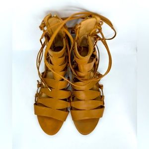 SIGERSON MORRISON Adal Flat Lace Up Gladiator Sandals - Size 7.5